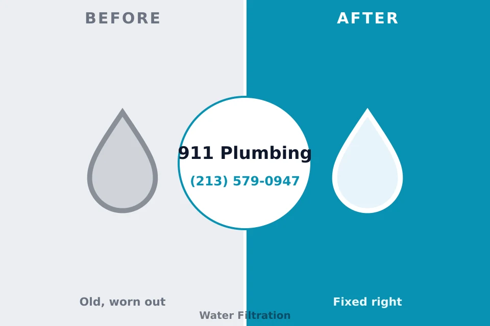 Before and after: plumbing company Deans, NJ